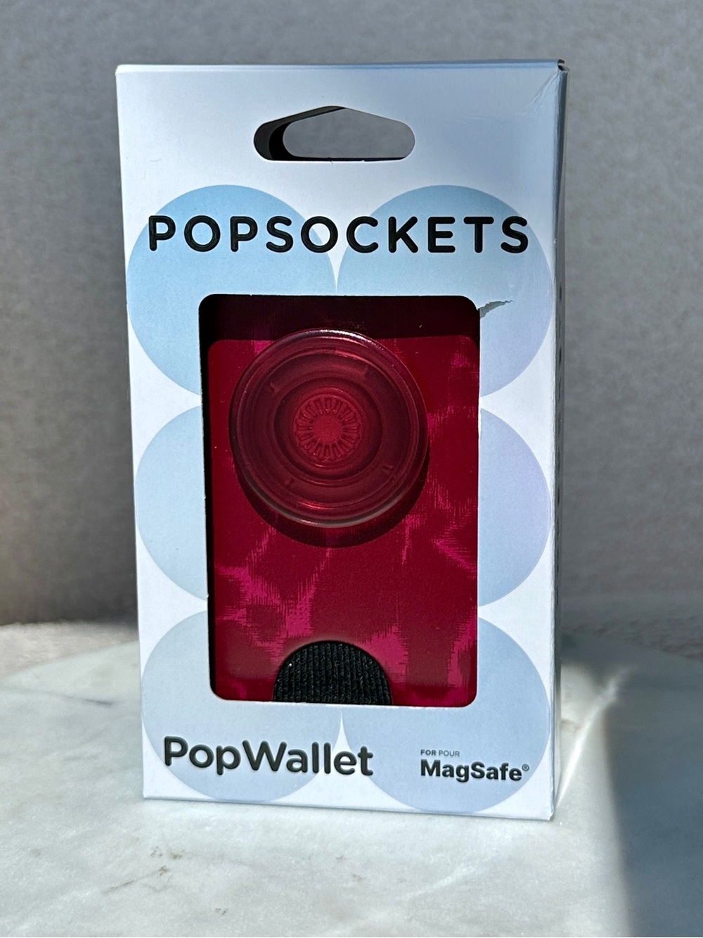 PopSockets PopWallet MagSafe Phone Grip - Burgundy Velvet Berry - NEW